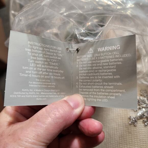 ST  NICHOLAS SQUARE Jingling Juniper Santa Cream Green Lighted Christmas Tree - Picture 3 of 12